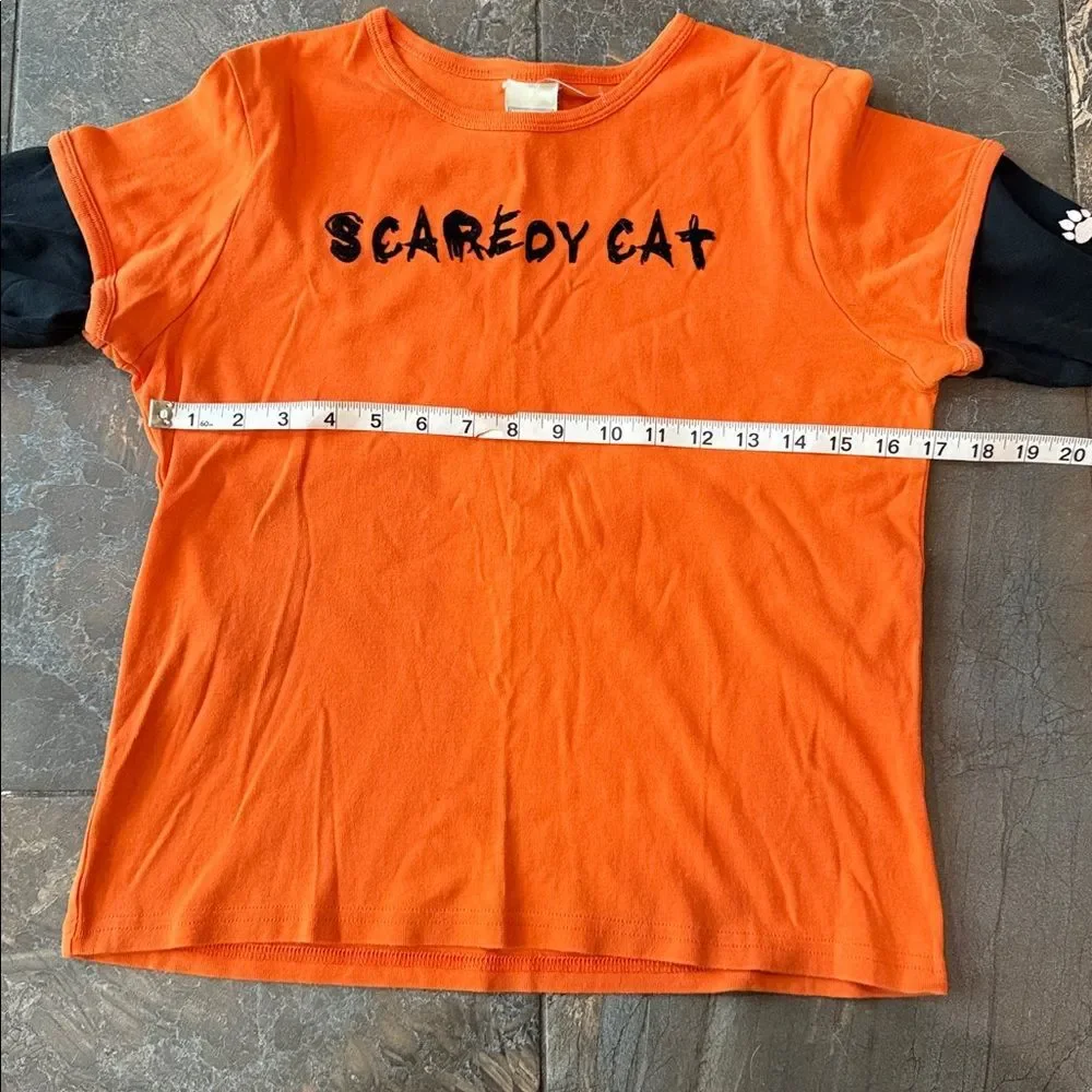 Vintage (2004) Old Navy Scaredy Cat Halloween Shirt. Girls / Child XXL